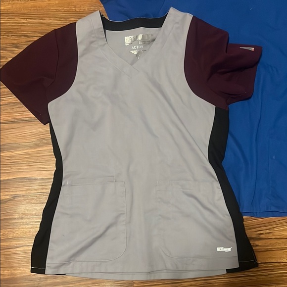 Cherokee and Dickies Scrub Tops - Blue, Gray, and Purple - Picture 3 of 4